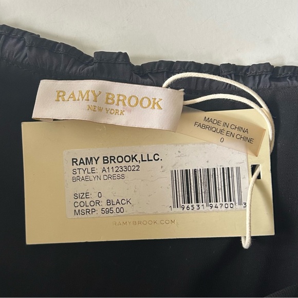 RAMY BROOK Braelyn Dress in Black, 0 XS NWT - Picture 7 of 13